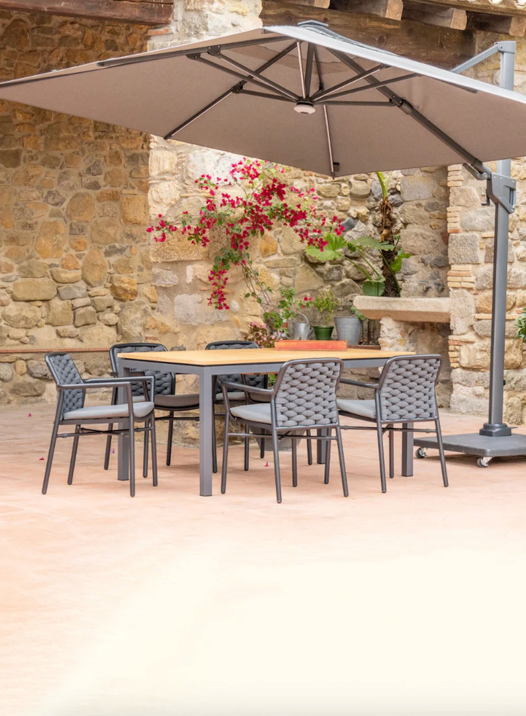 LIVORNO LED - Parasol rectangulaire/rond