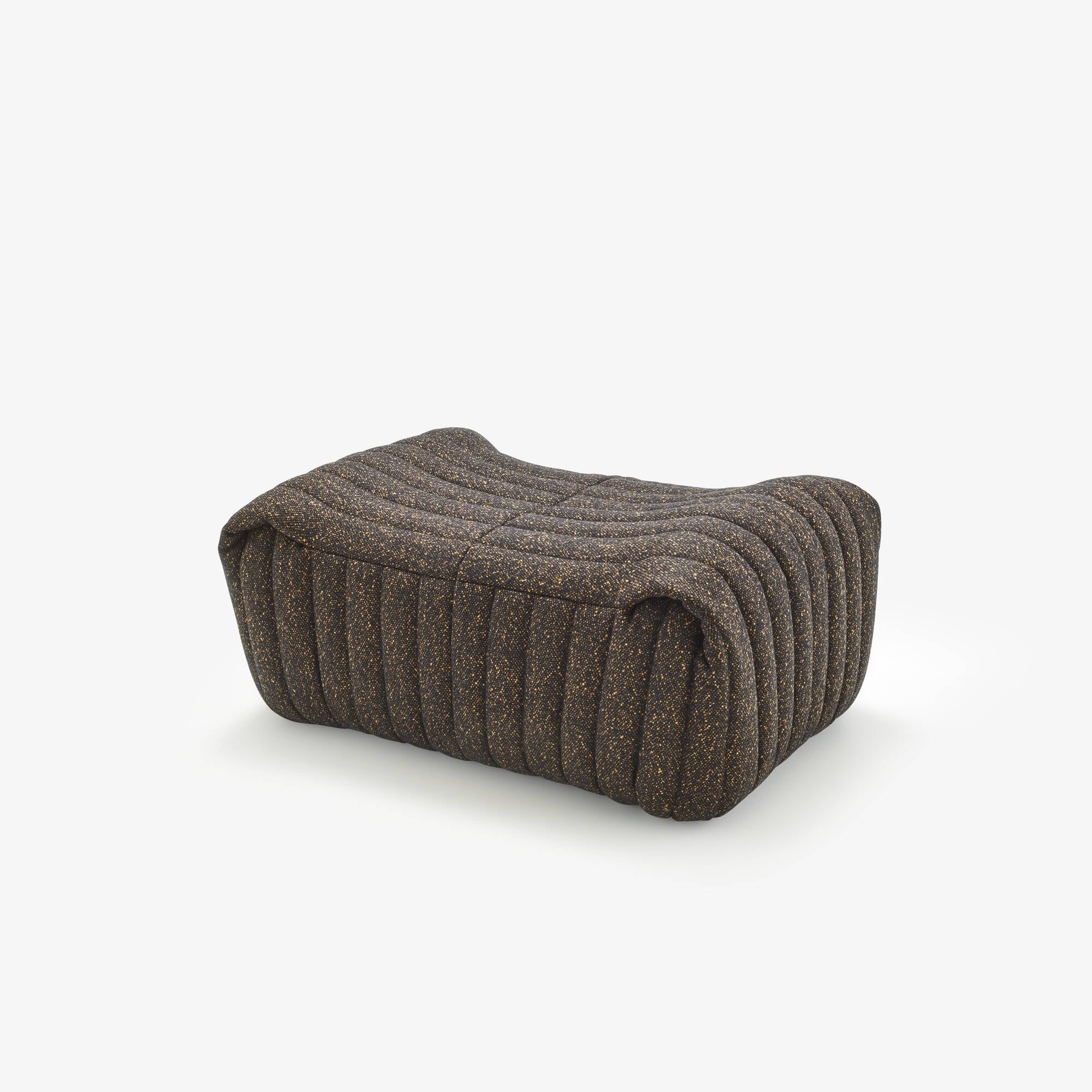 SANDRA - Pouf en tissu Ara coloris Noisette